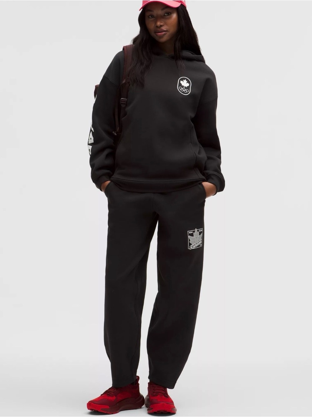 Team Canada Womens Big Cozy Oversized Sweatpant COC Logo